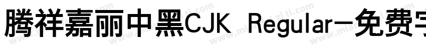 腾祥嘉丽中黑CJK Regular字体转换